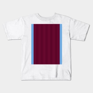 West Ham United 1997 Retro Home Claret and Sky Stripes Kids T-Shirt